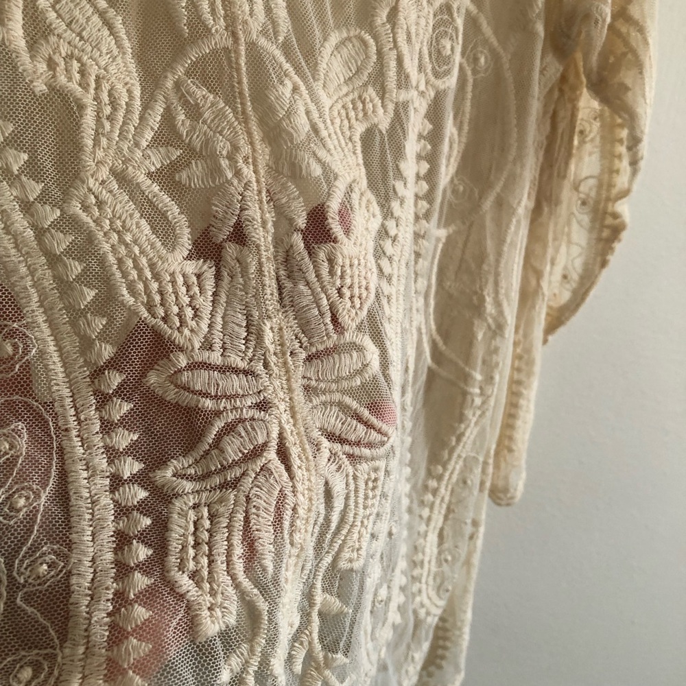Lane Bryant Cream Lace Tunic - Picture 2 of 5